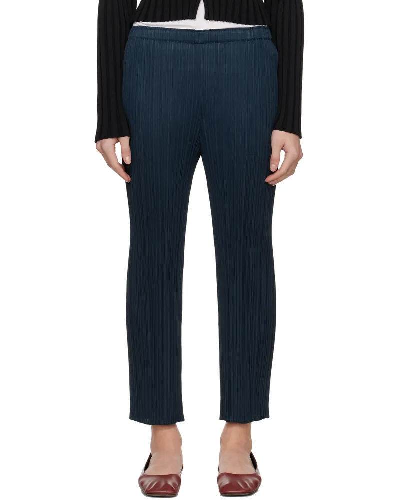 Issey Miyake Navy Monthly Colors April Trousers 77