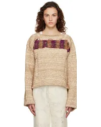 VITELLI Beige Cosmic Rainbow Sweater Beige