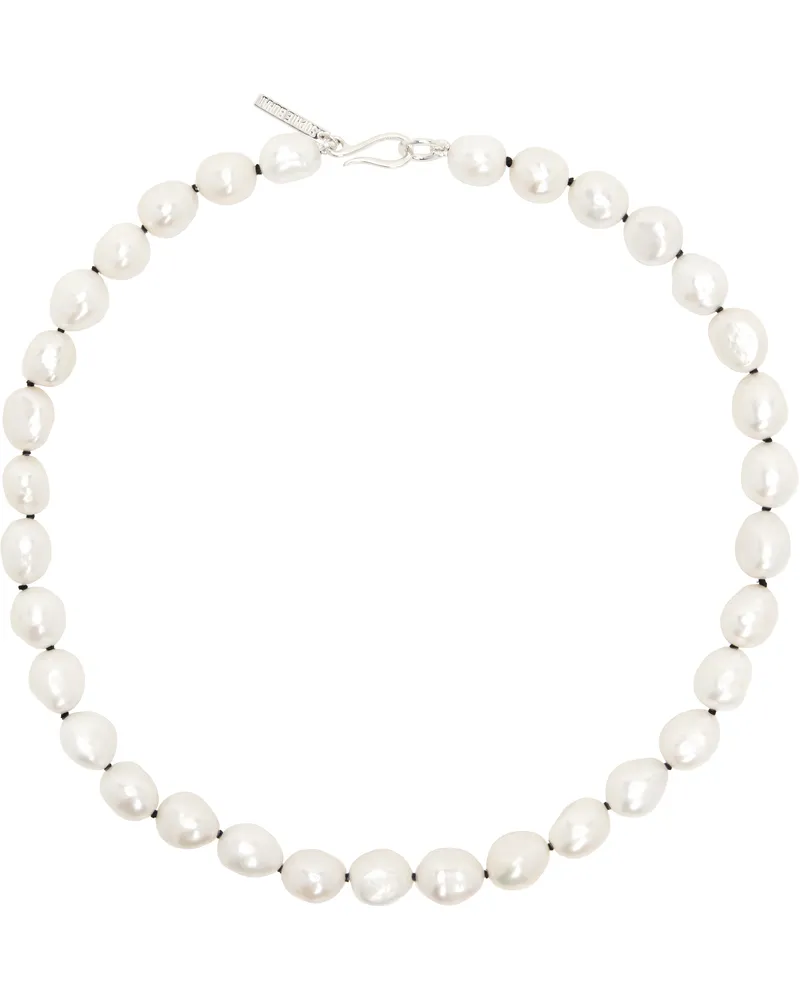 Sophie Buhai White Simple Baroque Pearl Collar Necklace Sterling
