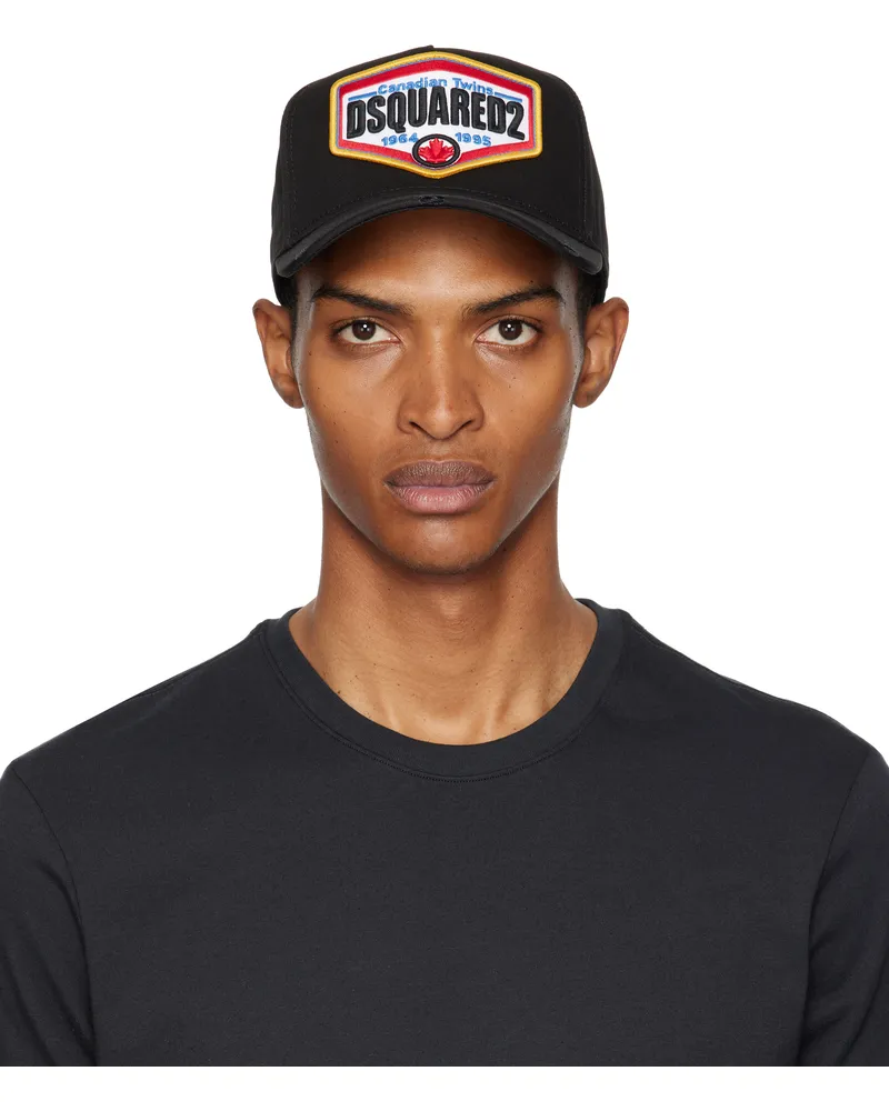 Dsquared2 Black Logo Patch Baseball Cap Black