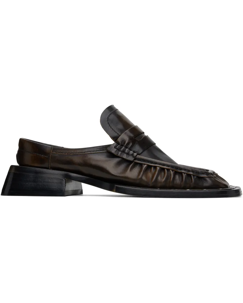 Miista Brown Isla Loafers Brushed