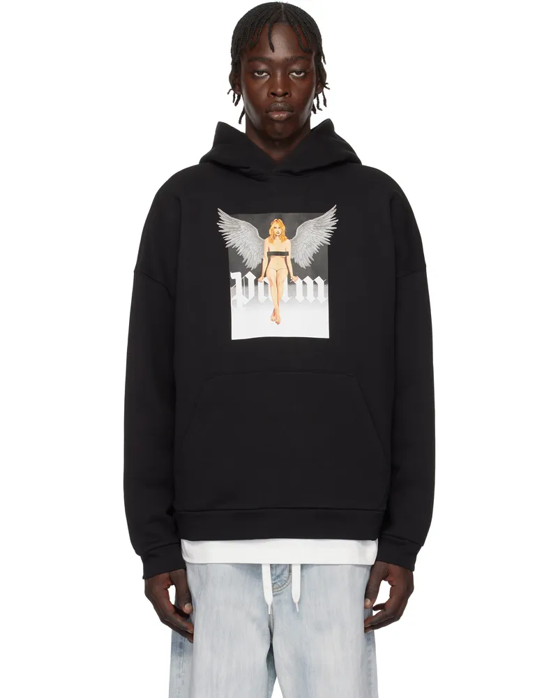 Palm Angels Black Pin Up Hoodie Black