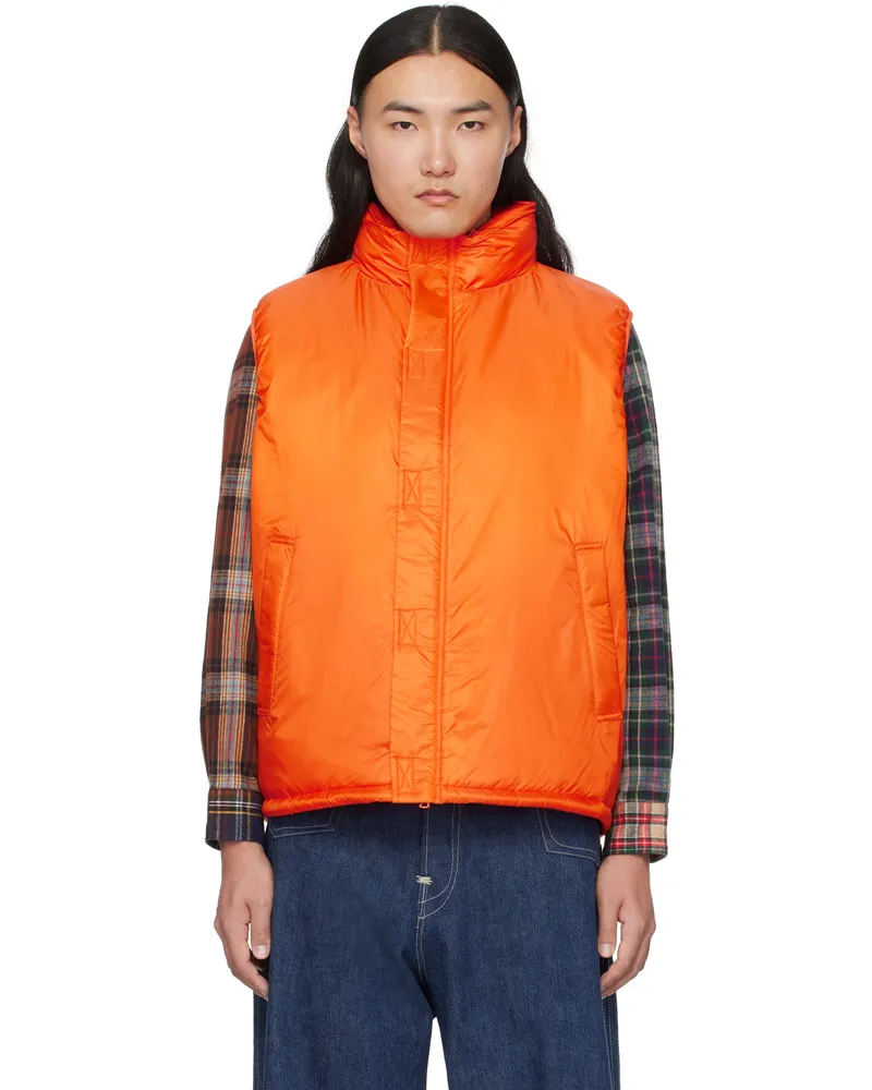 Beams Plus Orange MIL Puff Version 2 Ripstop Vest Orange45
