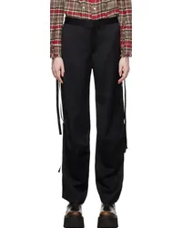 R13 Black Pleated Cargo Pants Black