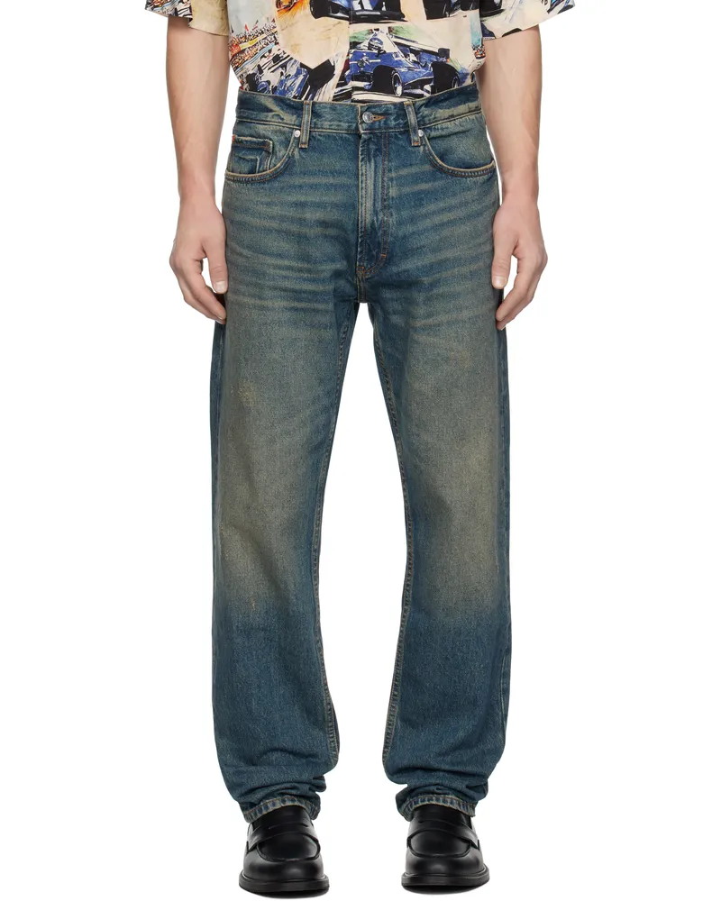 HUGO BOSS Blue Straight-Leg Jeans 424-medium