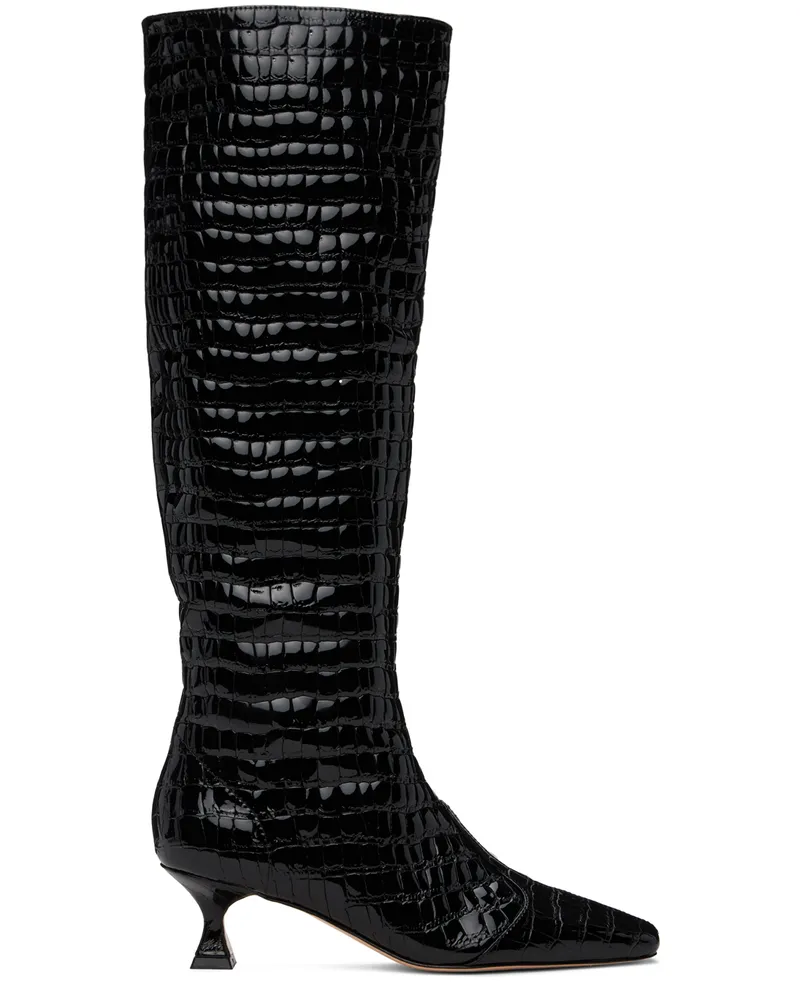 Studio Amelia Black Maverick Calf Boots Blk