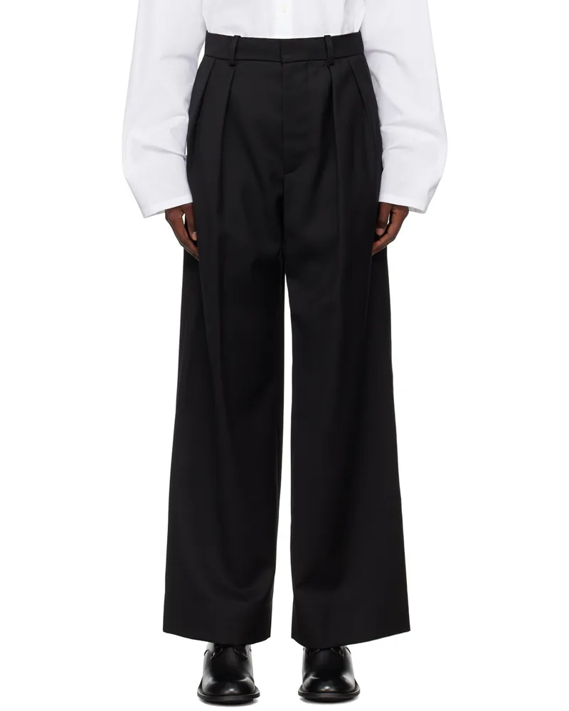 WARDROBE.NYC Black Low Rise Trousers Black