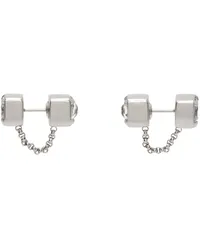 Jil Sander Silver Crystal Earrings Silver