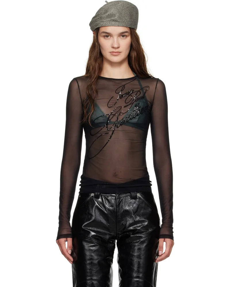 Jean Paul Gaultier Black 'The Sequin' Top 00