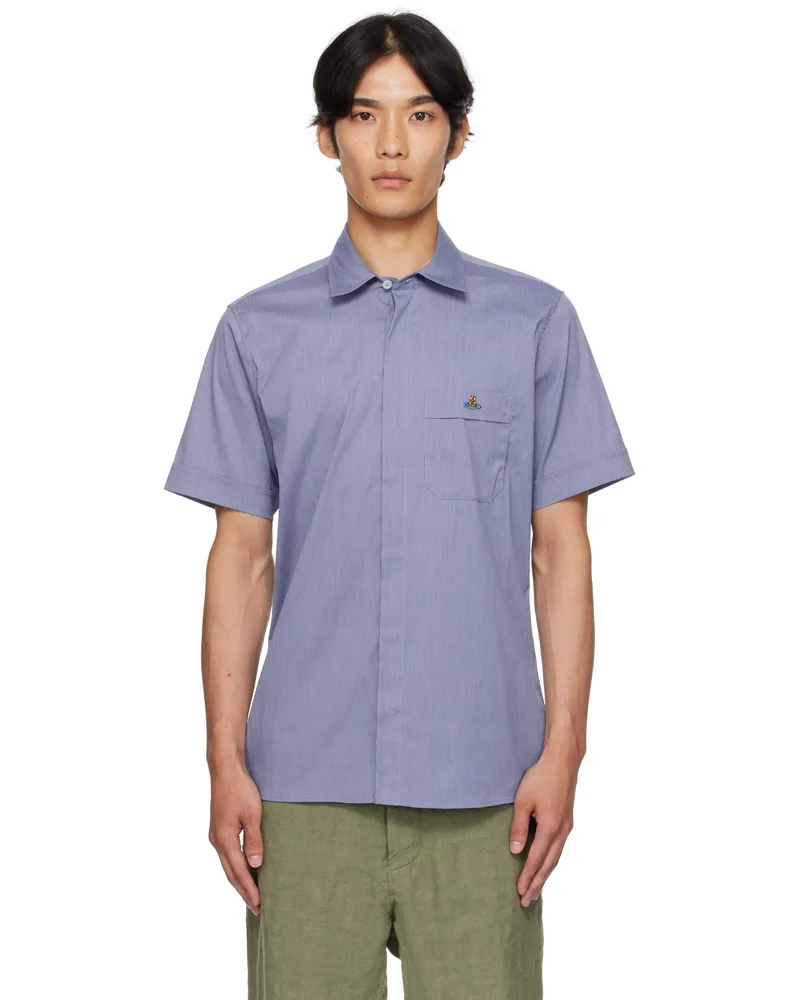 Vivienne Westwood Blue Classic Short Sleeve Shirt Ss25-k201