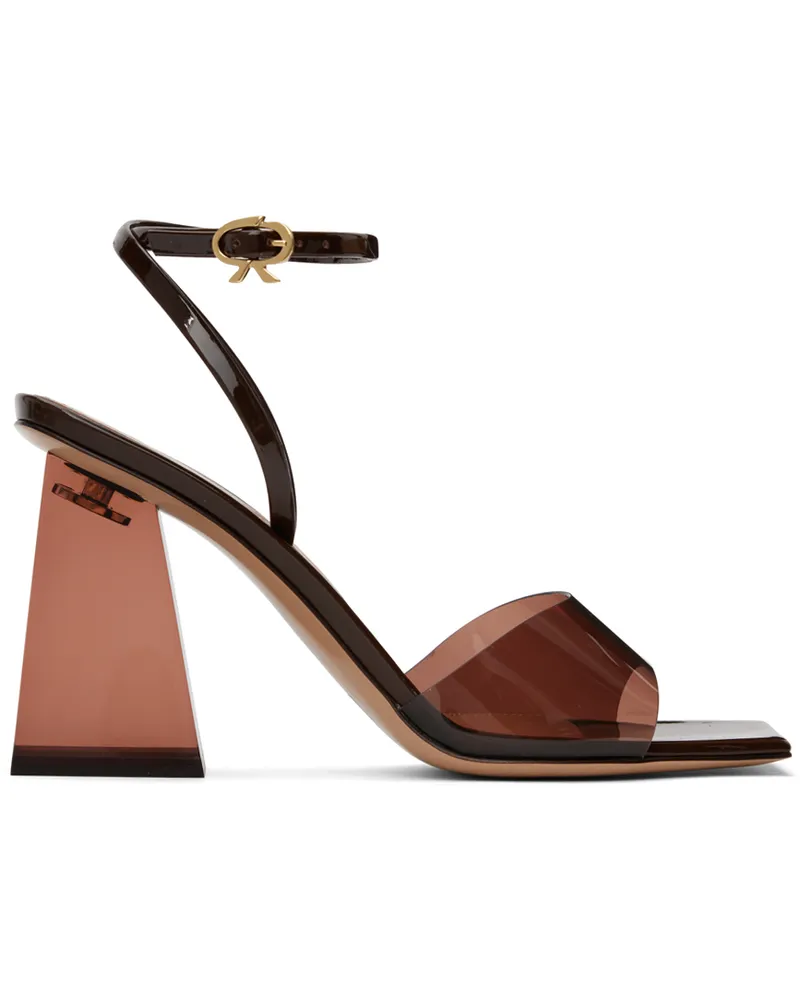 Gianvito Rossi Brown Cosmic 85 Heeled Sandals Brown+brown