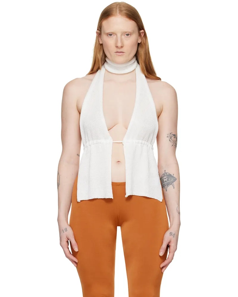 GIMAGUAS White Brillo Tank Top White