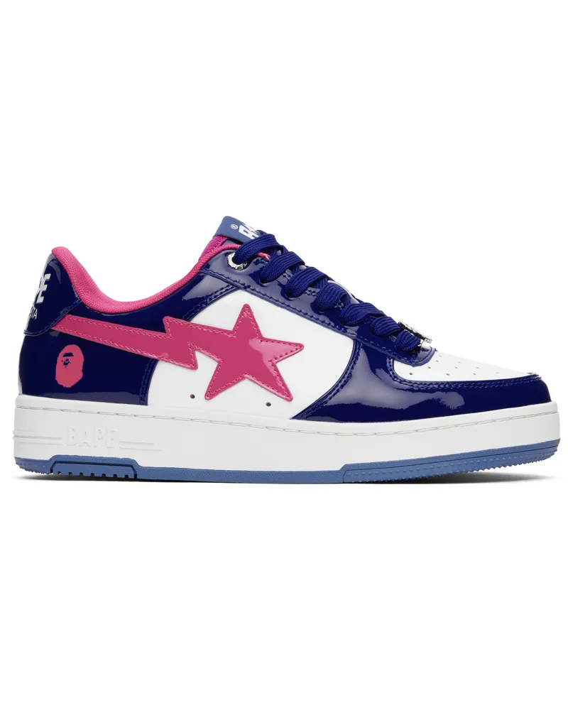 BAPE Navy & Pink BAPE STA #1 Sneakers Blue