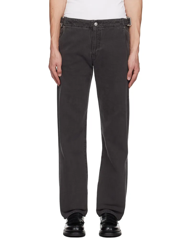 Our Legacy Black Trucker Trousers Ash