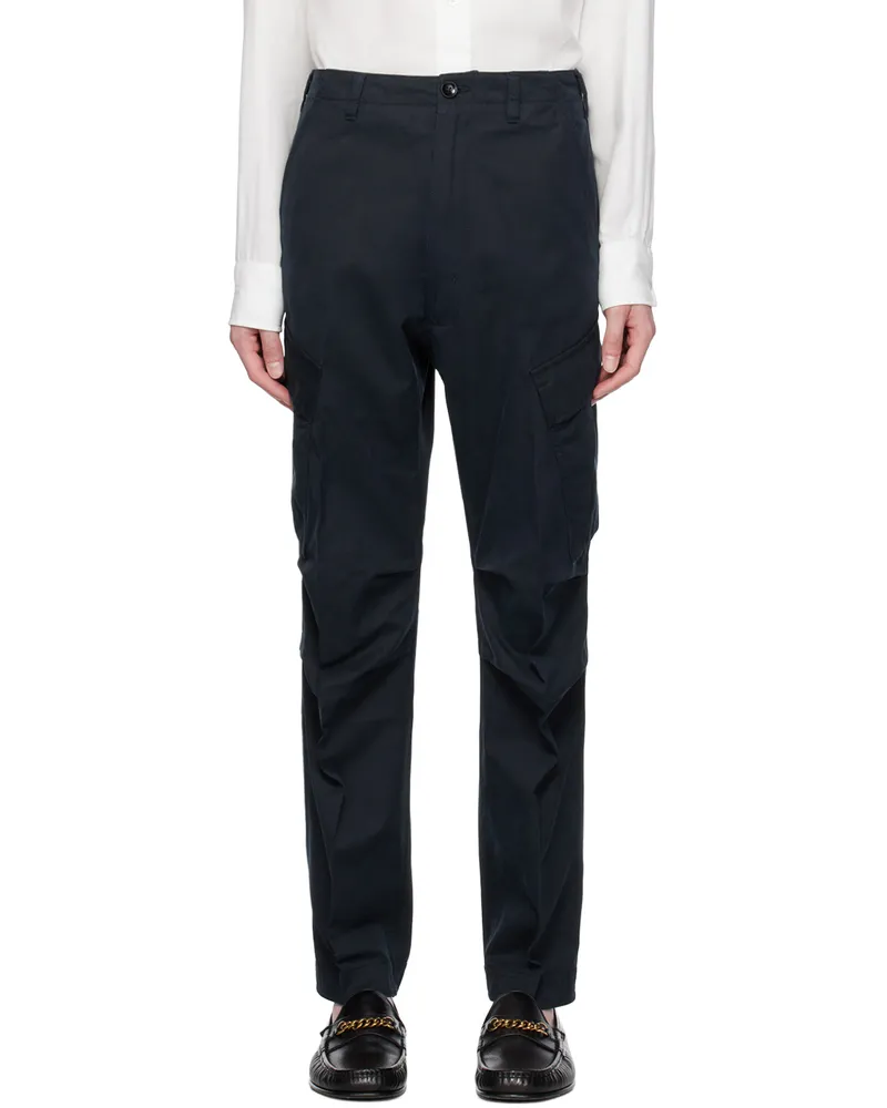 Tom Ford Navy Cuffed Cargo Pants Hb790