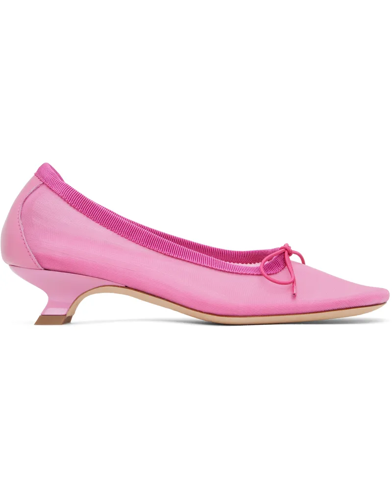 Simone Rocha Pink Mesh Ballerina Heels Bright