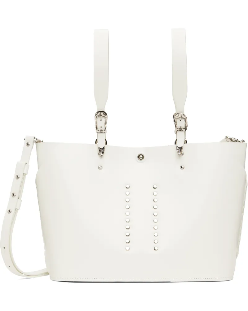 Toga White Big Leather Tote White