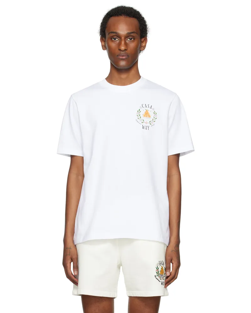 Casablanca Paris White 'Casa Way' T-Shirt Casa