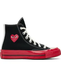 Comme des Garçons Black & Red Converse Edition PLAY Chuck 70 High-Top Sneakers Black