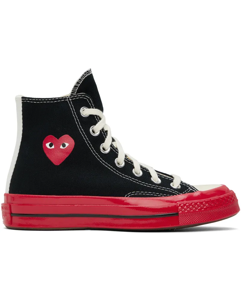 Comme des Garçons Black & Red Converse Edition PLAY Chuck 70 High-Top Sneakers Black