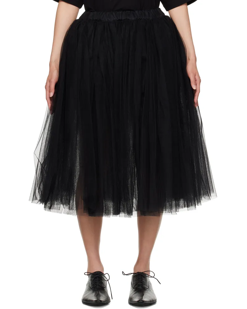 Comme des Garçons Black Layered Midi Skirt 1