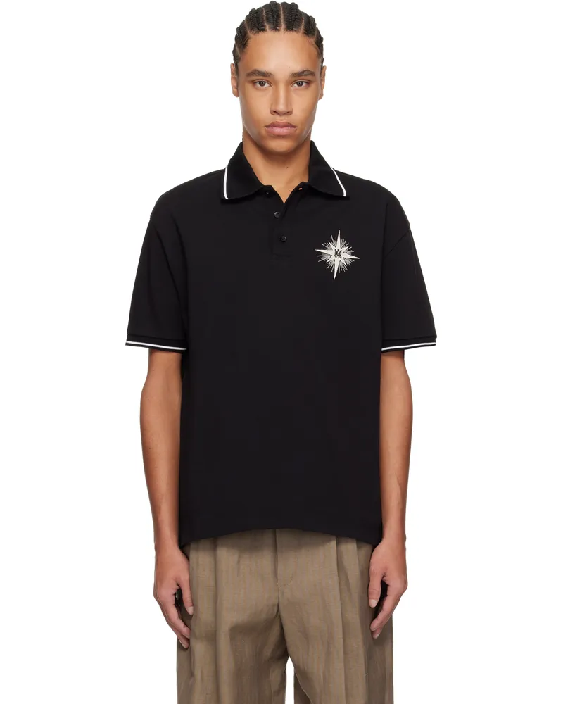 Amiri Black Starburst Polo Black