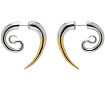 Silver & Gold Spina Serpent Earrings