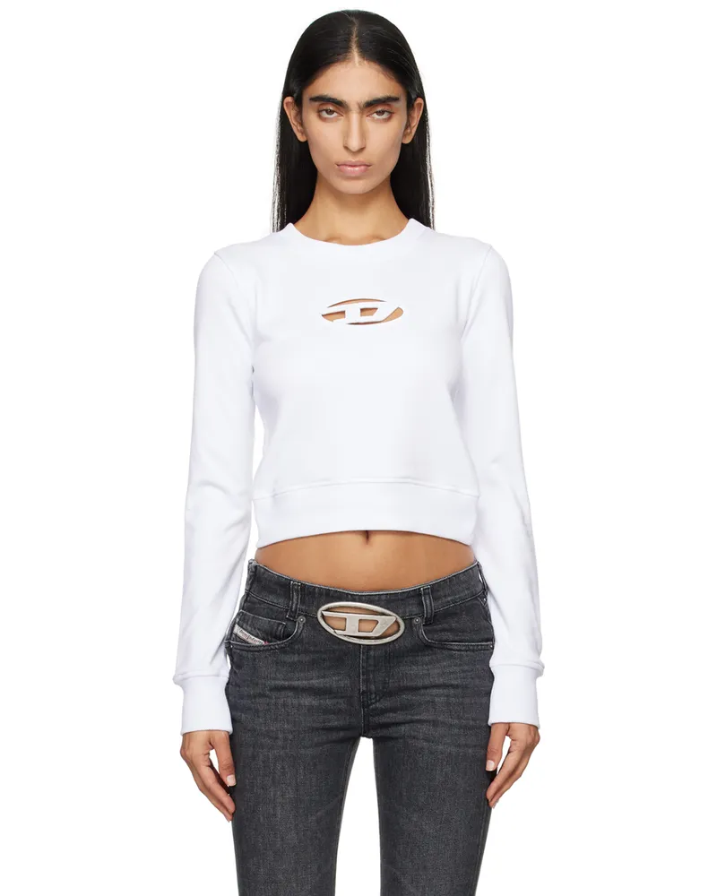 Diesel White F-Slimmy-Od Sweatshirt 100
