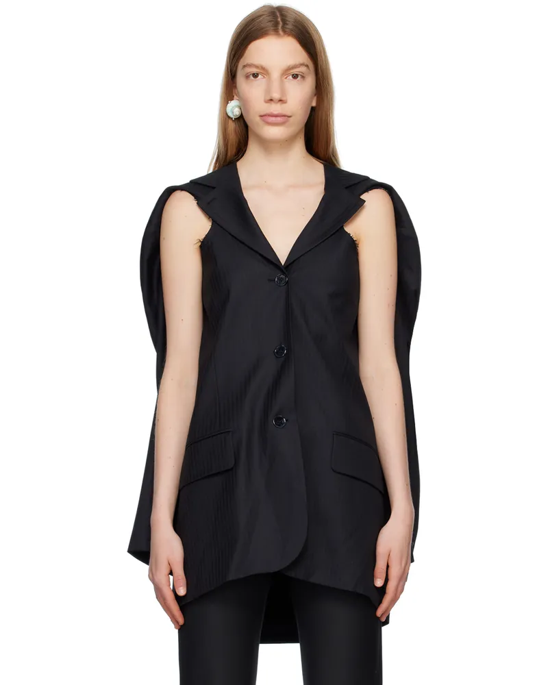 Acne Studios Black Deconstructed Blazer Black