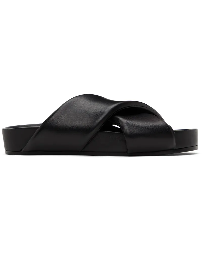 Jil Sander Black Padded Slides 001