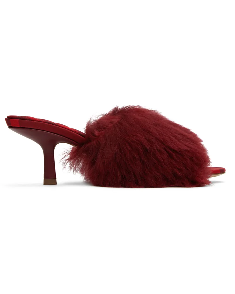 Burberry Red Minnie Mules Ripple