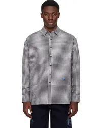 Adererror Black & White Significant Check Shirt Noir