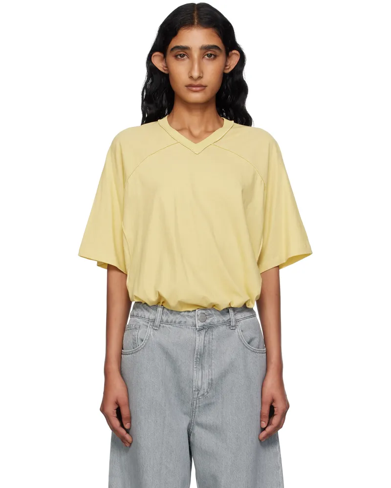 6397 Yellow Inside Out V-Neck T-shirt Chamomile