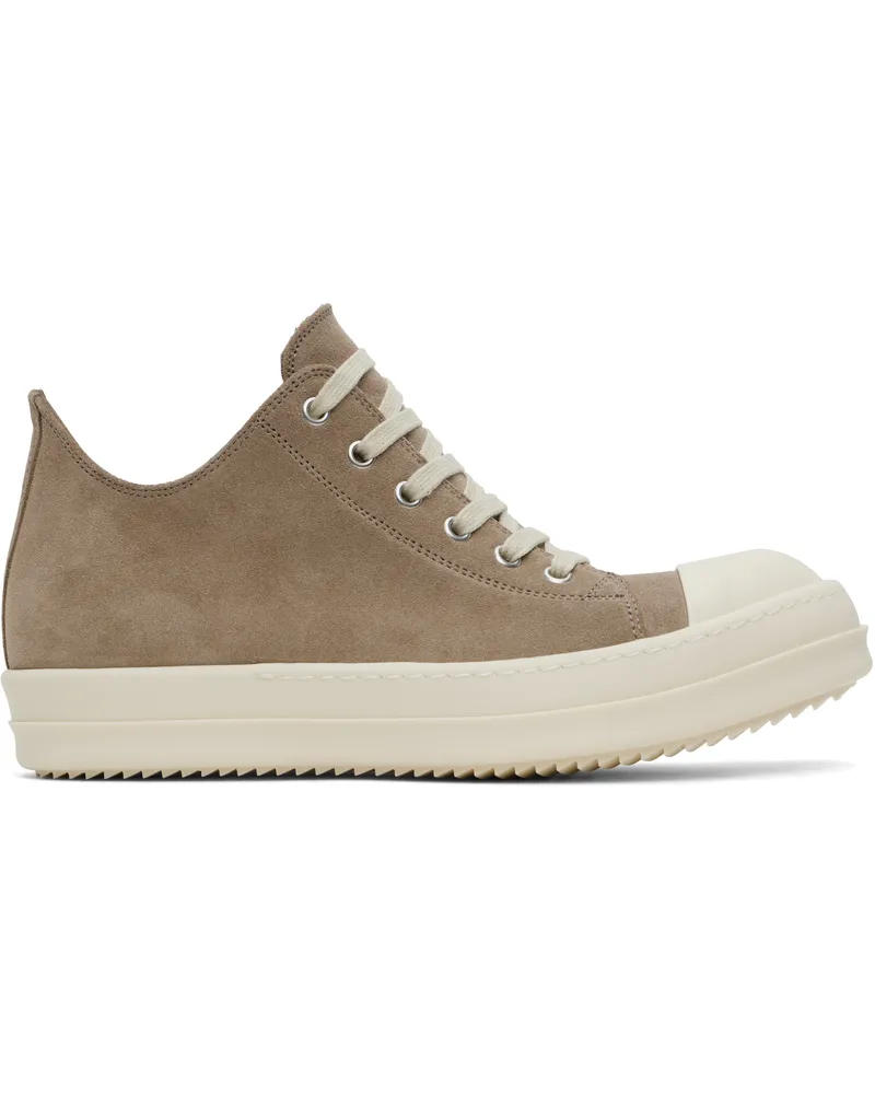Rick Owens Taupe Hollywood Low Sneakers 6411