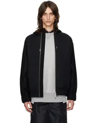 Sacai Black Paneled Hoodie Black