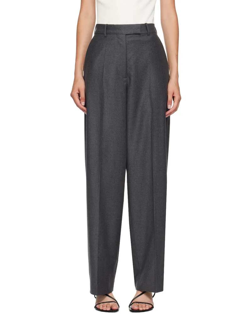 Róhe Gray Wide Leg Trousers 021