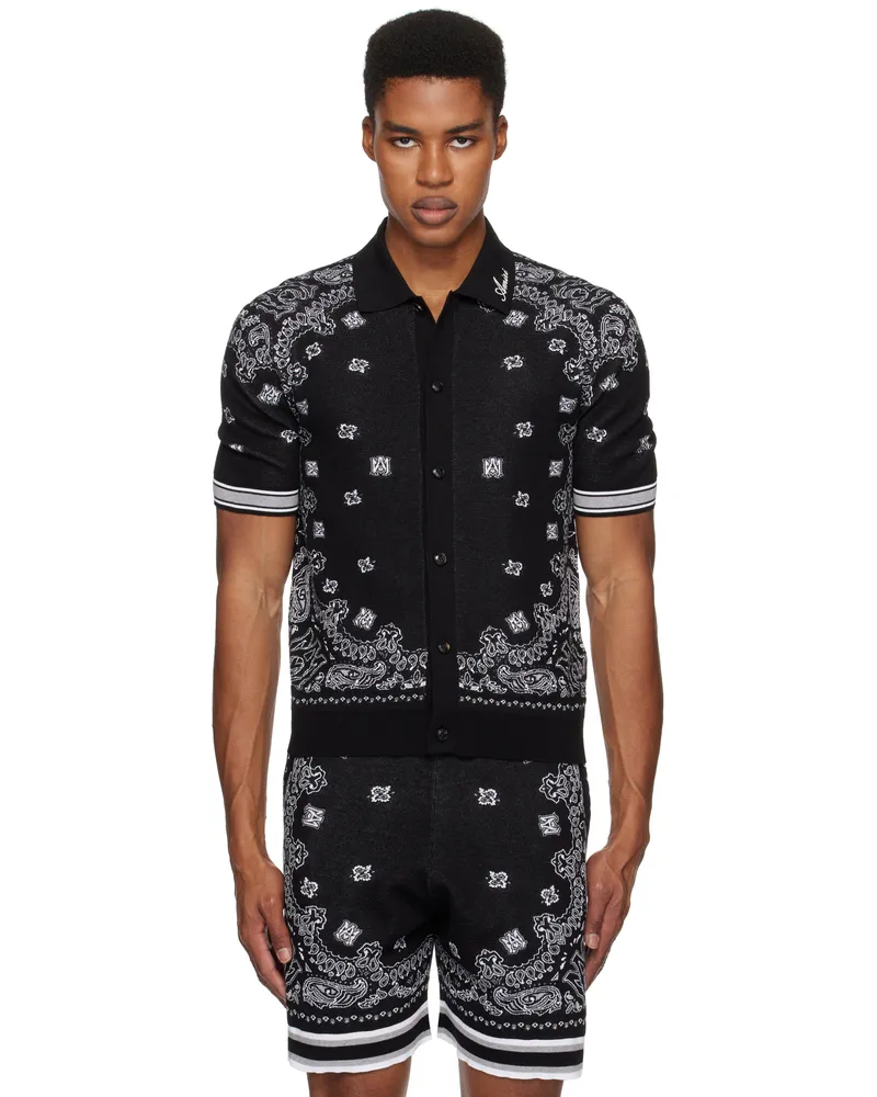 Amiri Black Bandana Shirt Black