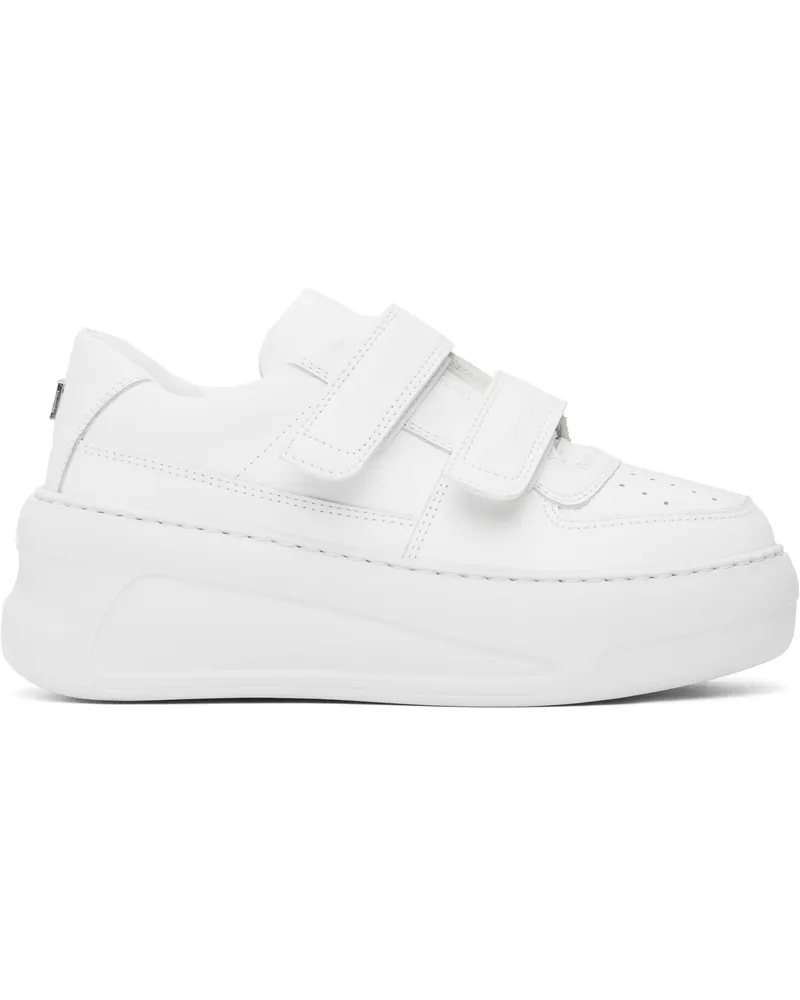 Acne Studios White Velcro Strap Platform Sneakers Dpo