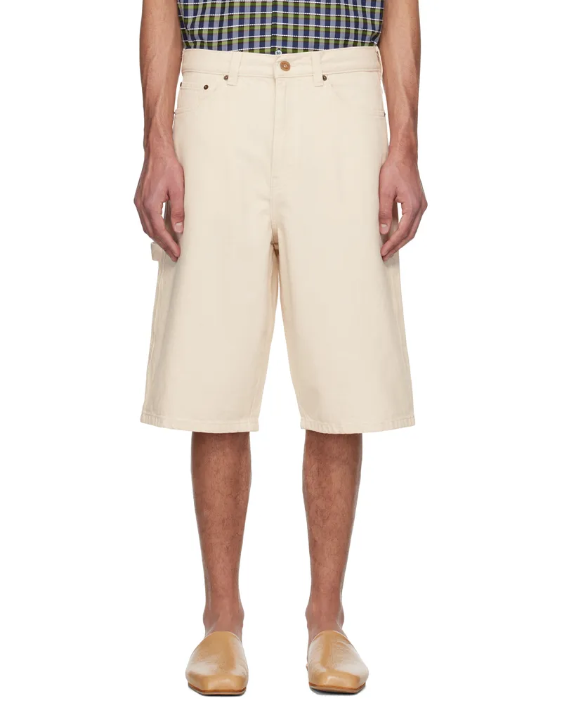 A.P.C. Off-White Westland Denim Shorts Aad