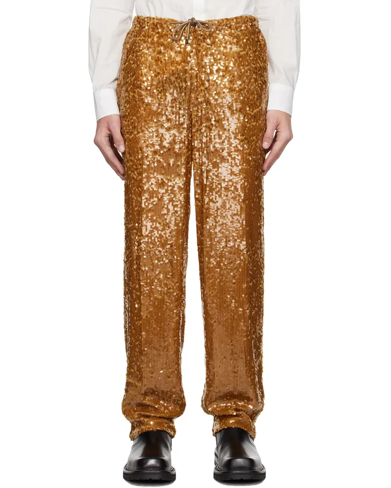 Dries van Noten SSENSE Exclusive Brown Trousers Camel