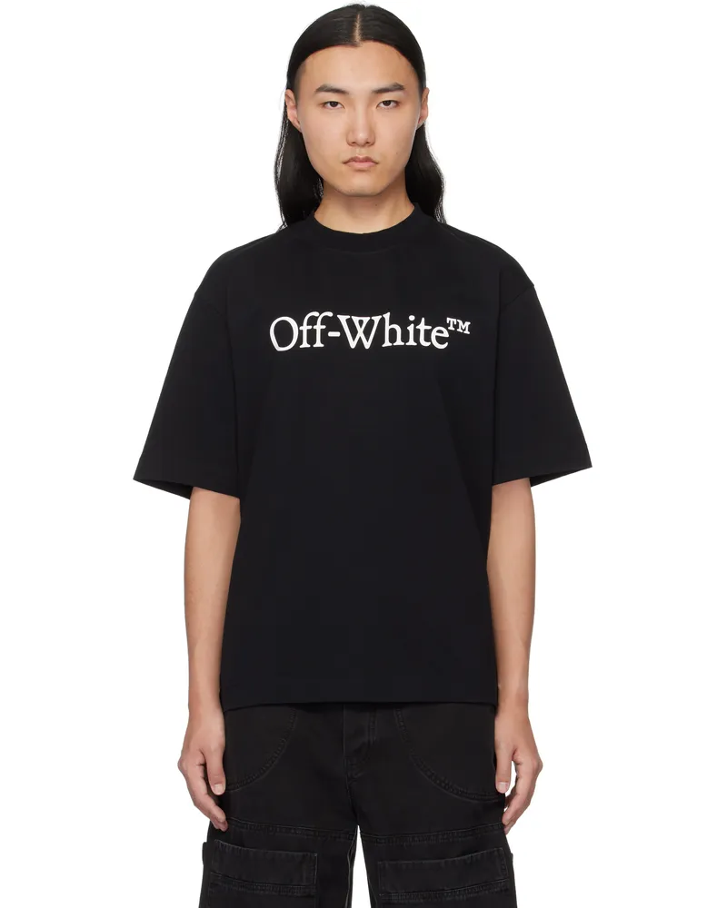 OFF-WHITE Black Big Bookish Skate T-shirt Black