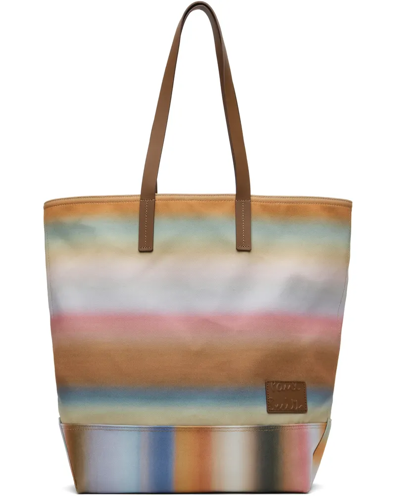 Paul Smith Multicolor Smith Stripe Recycled-Cotton Tote Pr