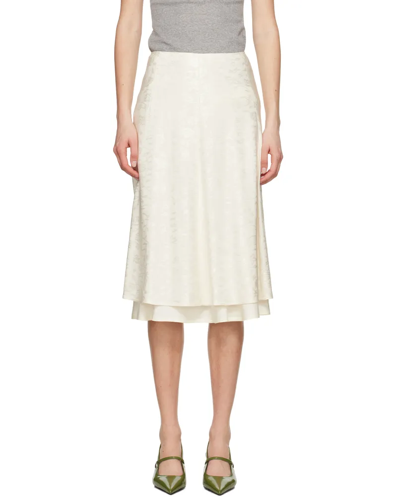 Jil Sander Off-White A-Line Midi Skirt 104