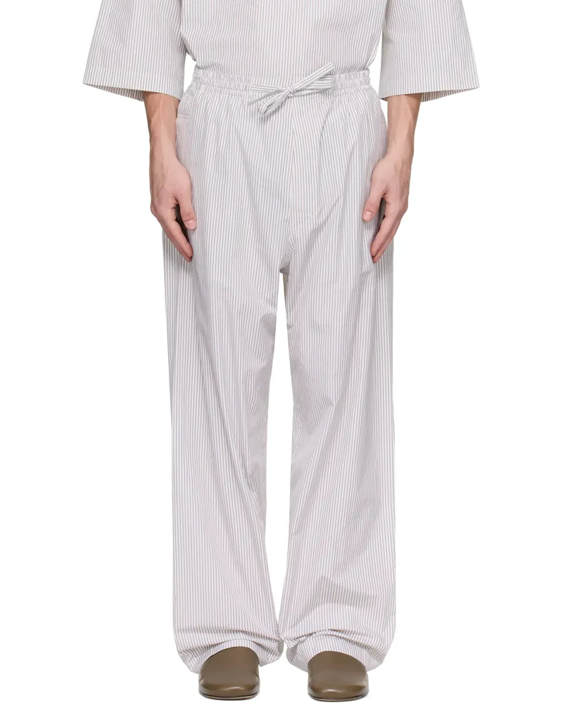 Christophe Lemaire White Pyjama Trousers Mu335