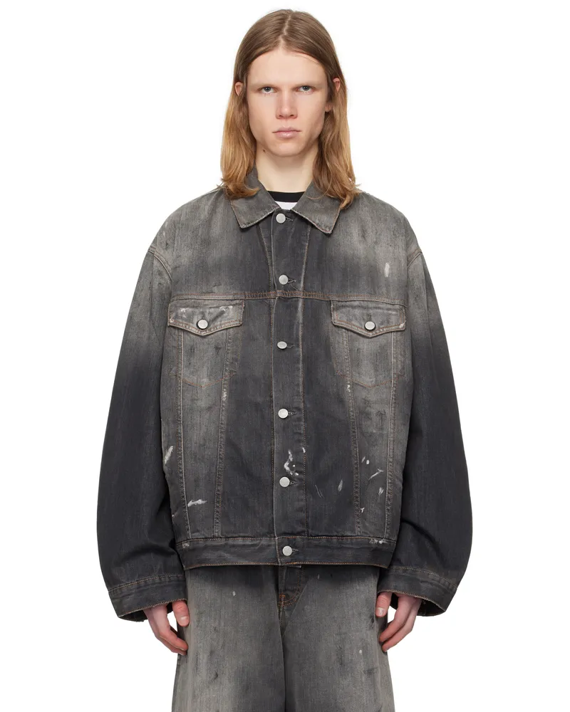Acne Studios Black Oversized Fit Denim Jacket 900