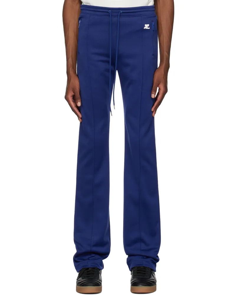 Courrèges Blue Interlock Track Pants Vintage