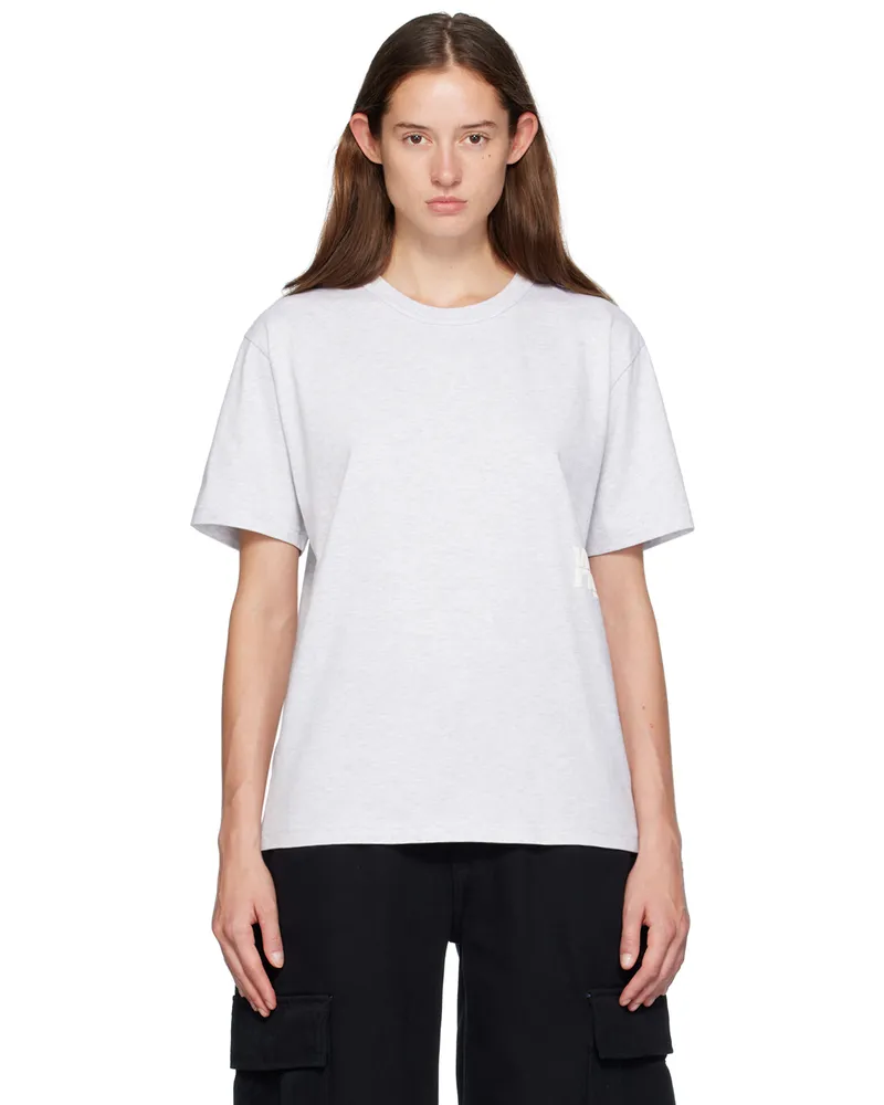 Alexander Wang Gray Puff Logo T-shirt Lt