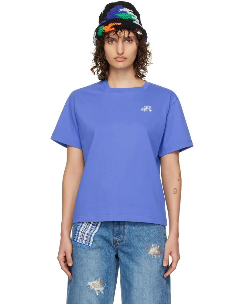 Adererror Blue Dancy T-Shirt Blue