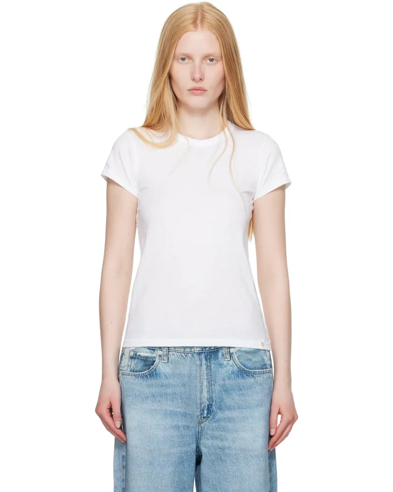 Rag & Bone White 'The Slub' T-shirt Brightwht