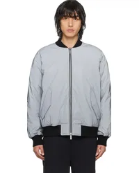 Izzue Gray Reflective Down Bomber Jacket Svx